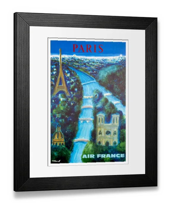 Framed Print : Air France Paris Poster Framed Print : Air France Paris Poster