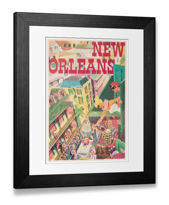 Framed Print : New Orleans Mardi Gras Poster Framed Print : New Orleans Mardi Gras Poster