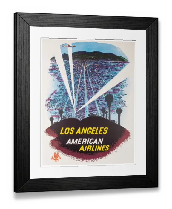 Framed Print : AA Los Angeles Poster Framed Print : AA Los Angeles Poster