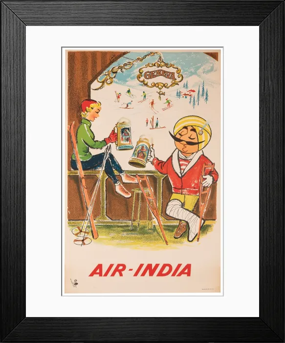 Framed Print : Air India Geneva Poster Framed Print : Air India Geneva Poster