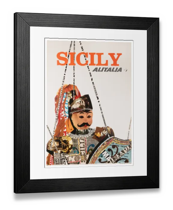 Framed Print : Alitalia Sicilian Soldier Poster
