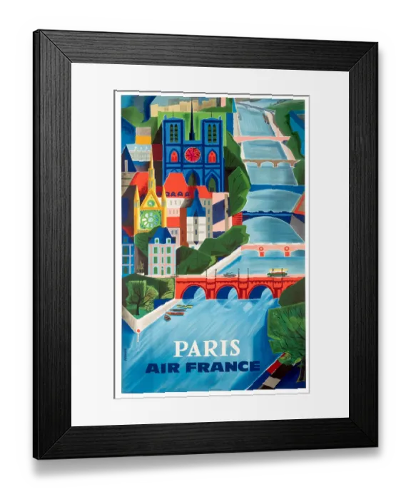 Framed Print : Air France Paris Poster Framed Print : Air France Paris Poster