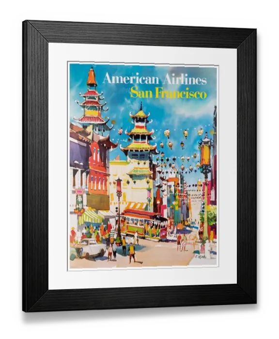 Framed Print : San Francisco Travel Poster
