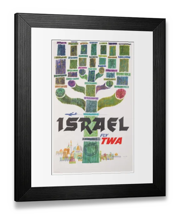 Framed Print : Israel Travel Poster Framed Print : Israel Travel Poster