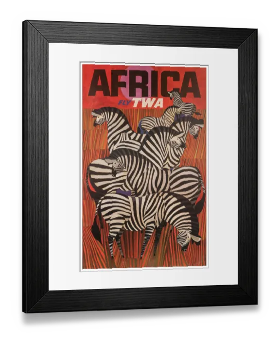 Framed Print : Africa Travel Poster Framed Print : Africa Travel Poster