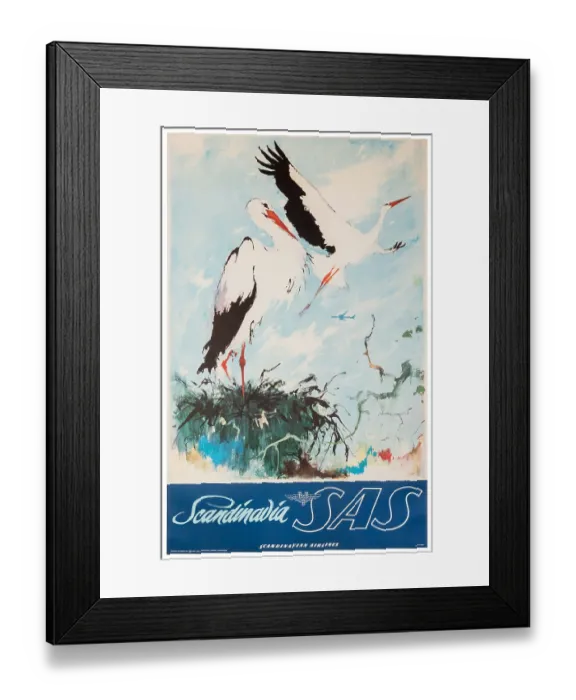 Framed Print : SAS Stork Poster Framed Print : SAS Stork Poster