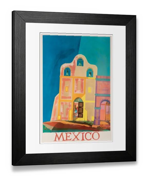 Framed Print : Mexico Chapel Poster Framed Print : Mexico Chapel Poster