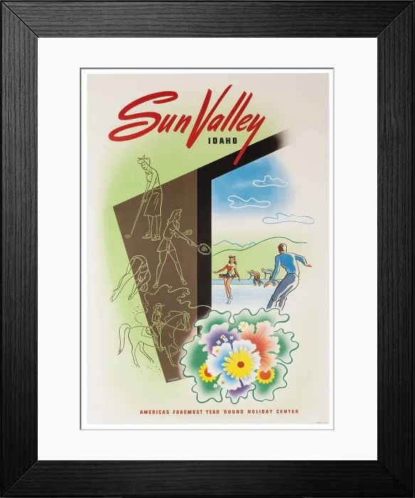 Framed Print : Sun Valley Holiday Center Poster Framed Print : Sun Valley Holiday Center Poster