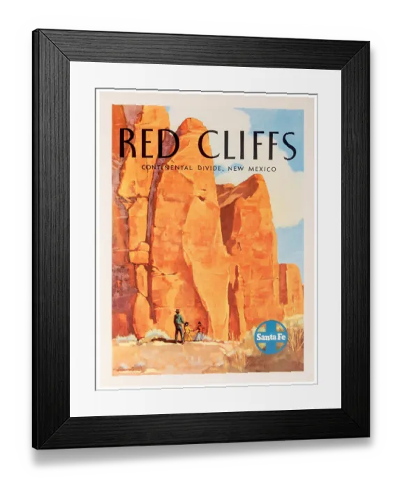 Framed Print : Santa Fe Red Cliffs Poster Framed Print : Santa Fe Red Cliffs Poster