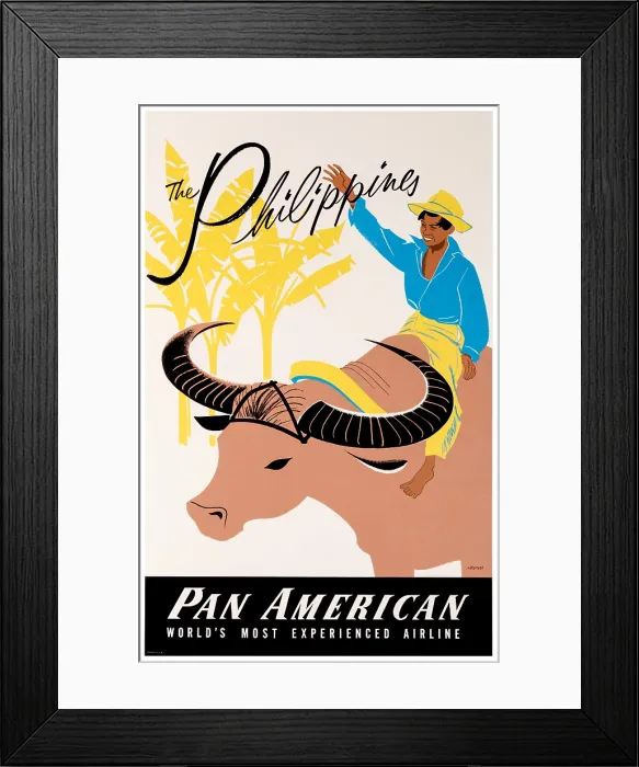 Framed Print : Pan Am Philippines Poster Framed Print : Pan Am Philippines Poster