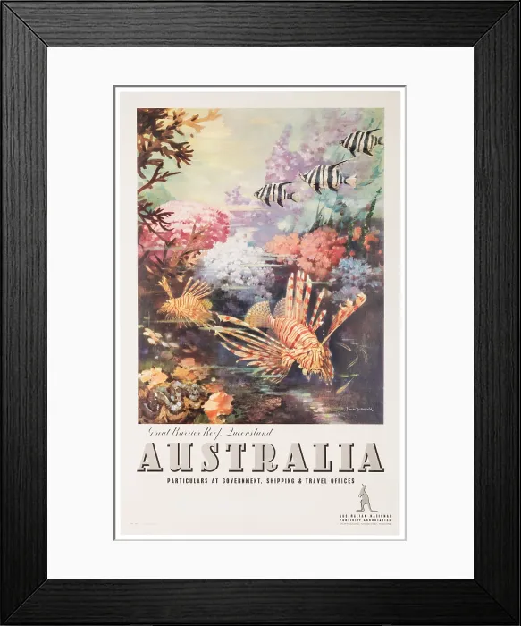 Framed Print : Great Barrier Reef Poster Framed Print : Great Barrier Reef Poster