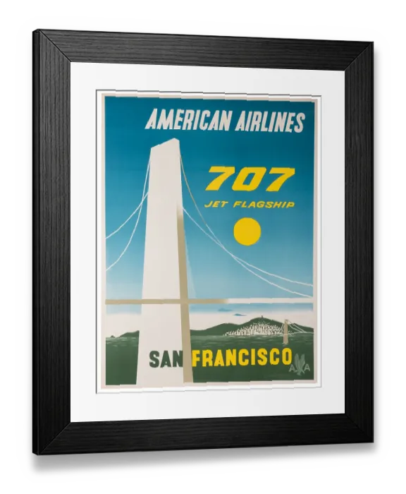 Framed Print : American'S 707 To San Francisco Framed Print : American'S 707 To San Francisco