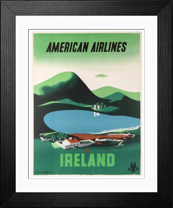 Framed Print : American Airlines Ireland Poster