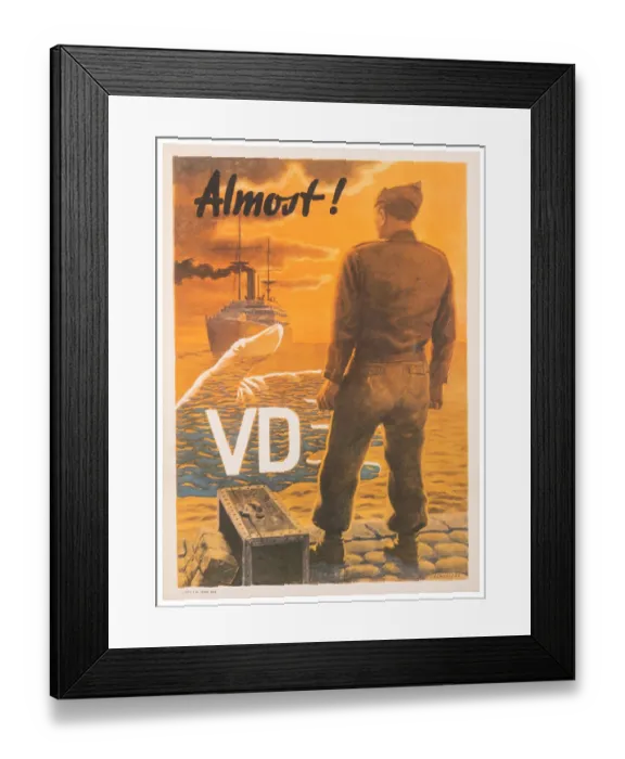 Framed Print : WW2 Venereal Disease Poster Framed Print : WW2 Venereal Disease Poster