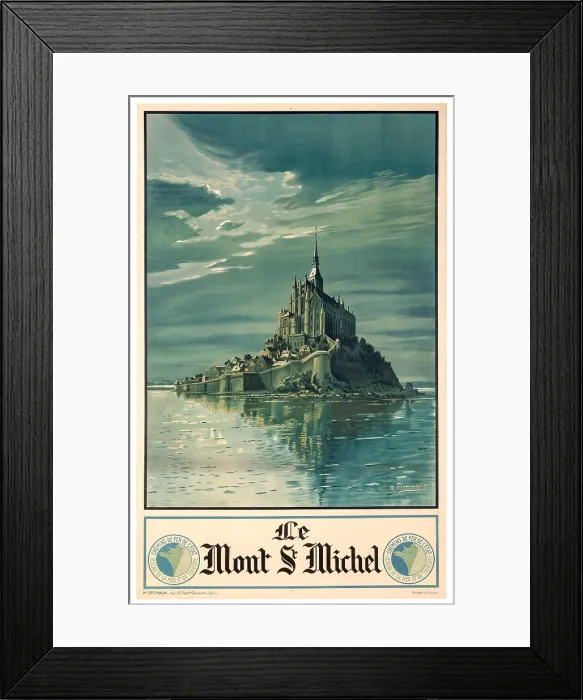 Framed Print : Mont-Saint-Michel Poster Framed Print : Mont-Saint-Michel Poster