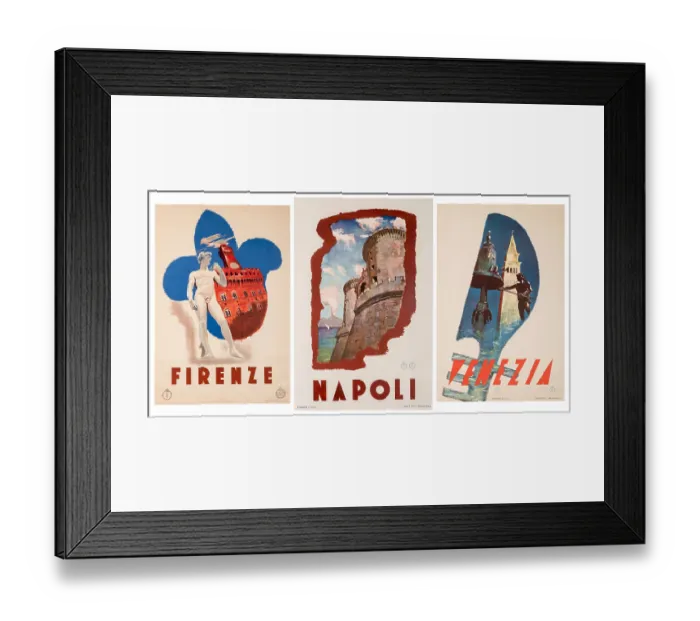 Framed Print : Italian Travel Posters Framed Print : Italian Travel Posters