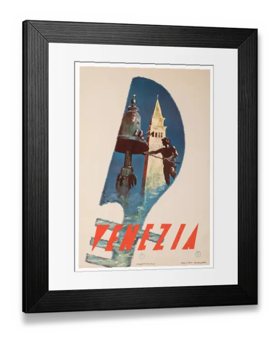 Framed Print : Venice Travel Poster
