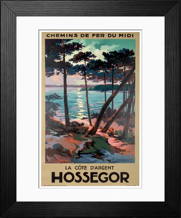 Framed Print : French Gold Coast Poster Framed Print : French Gold Coast Poster
