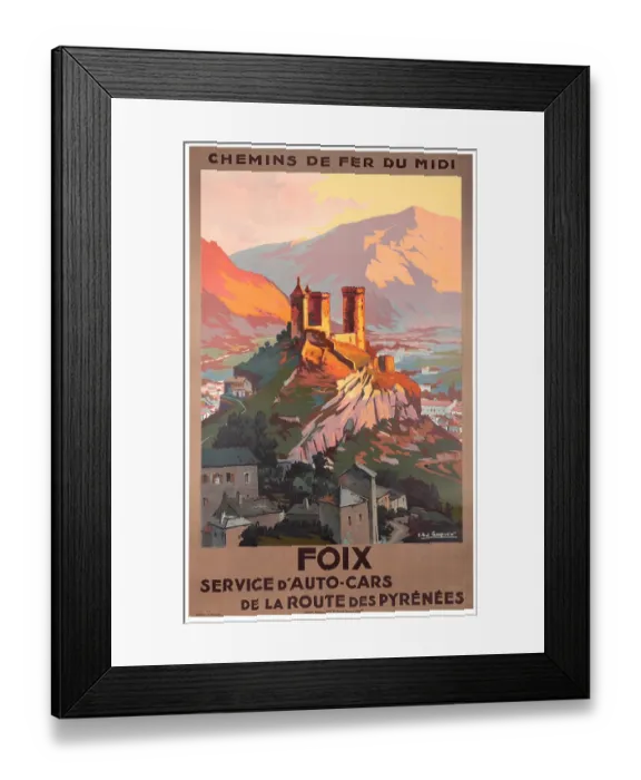 Framed Print : Chateau De Foix Poster Framed Print : Chateau De Foix Poster