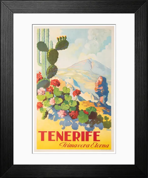 Framed Print : Tenerife Eternal Spring Poster Framed Print : Tenerife Eternal Spring Poster
