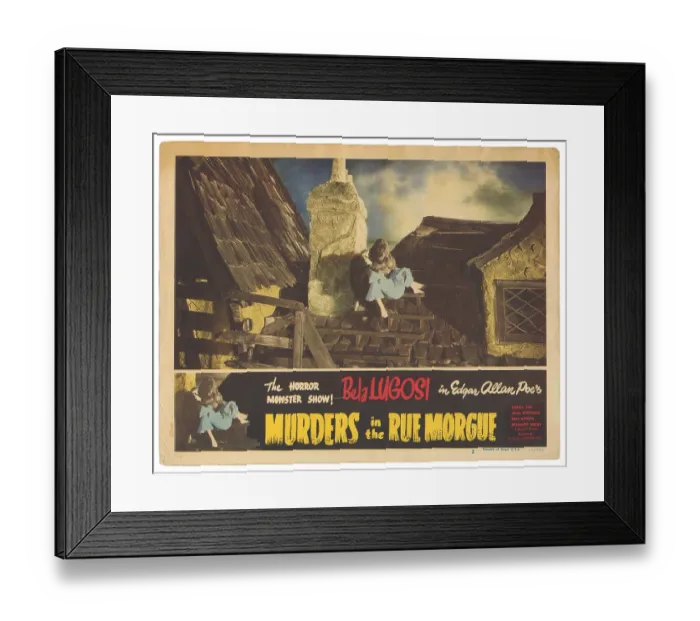 Framed Print : Murders Rue Morgue Poster Framed Print : Murders Rue Morgue Poster