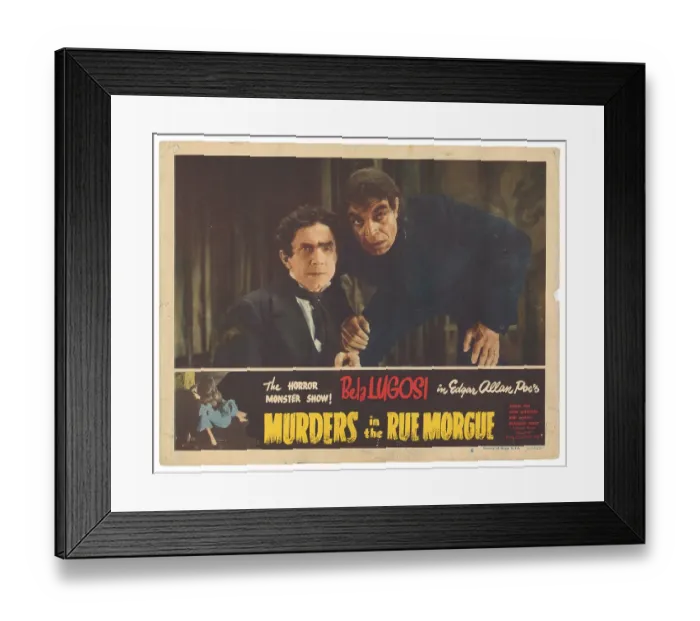 Framed Print : Murders Rue Morgue Poster Framed Print : Murders Rue Morgue Poster