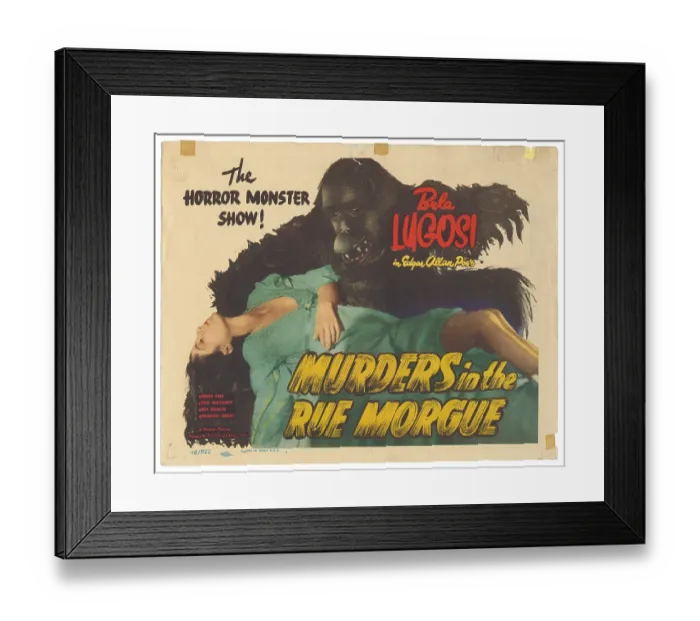 Framed Print : Murders Rue Morgue Poster Framed Print : Murders Rue Morgue Poster