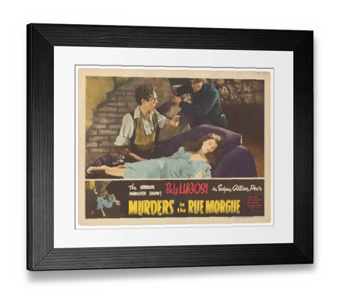 Framed Print : Murders Rue Morgue Poster Framed Print : Murders Rue Morgue Poster