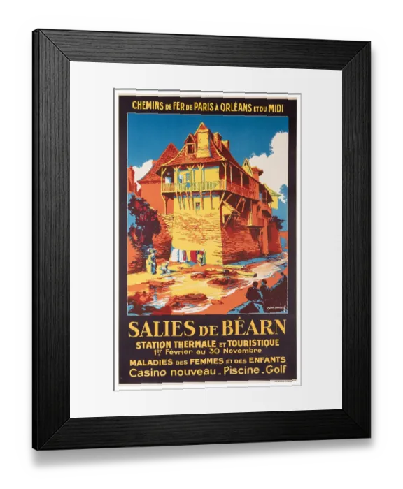 Framed Print : SNCF Salies-De-Bearn Poster Framed Print : SNCF Salies-De-Bearn Poster