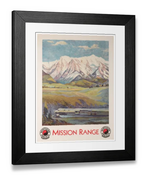 Framed Print : Northern Pacific Mission Range Framed Print : Northern Pacific Mission Range