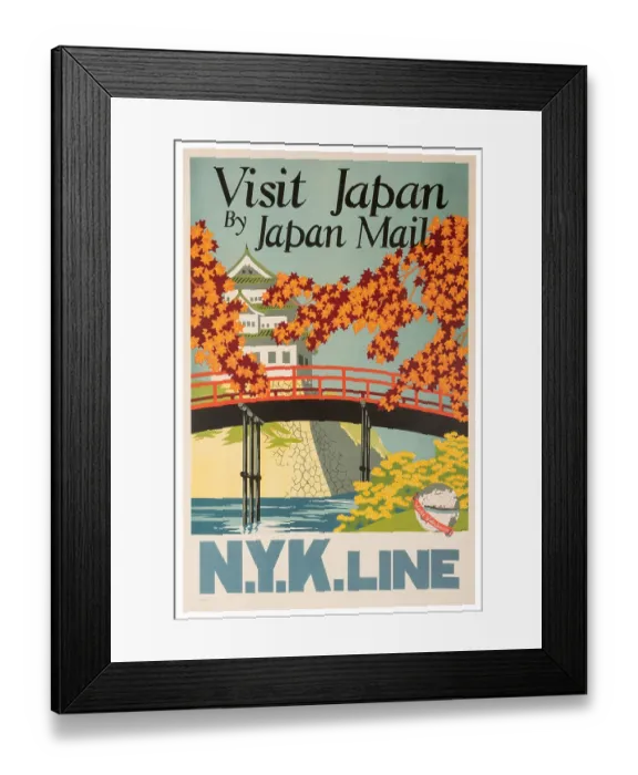 Framed Print : NYK Line Japan Poster Framed Print : NYK Line Japan Poster