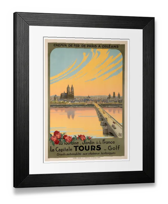 Framed Print : Touraine And Loire Poster Framed Print : Touraine And Loire Poster