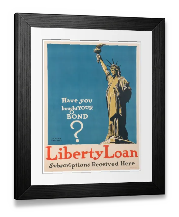 Framed Print : Liberty Loan WW1 Poster