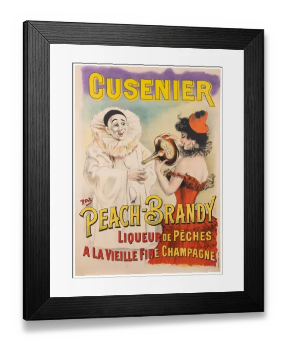 Framed Print : Pierrot Peach Brandy Poster Framed Print : Pierrot Peach Brandy Poster