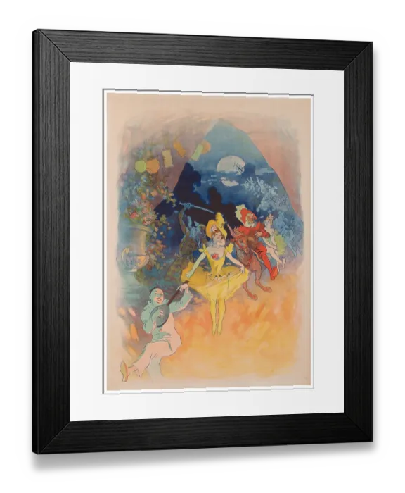 Framed Print : Chert Puppet Show Poster