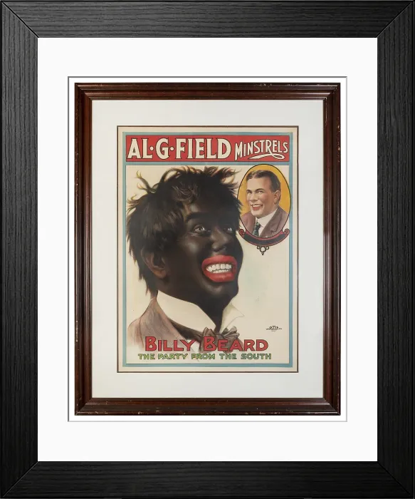 Framed Print : Billy Beard In Blackface Framed Print : Billy Beard In Blackface