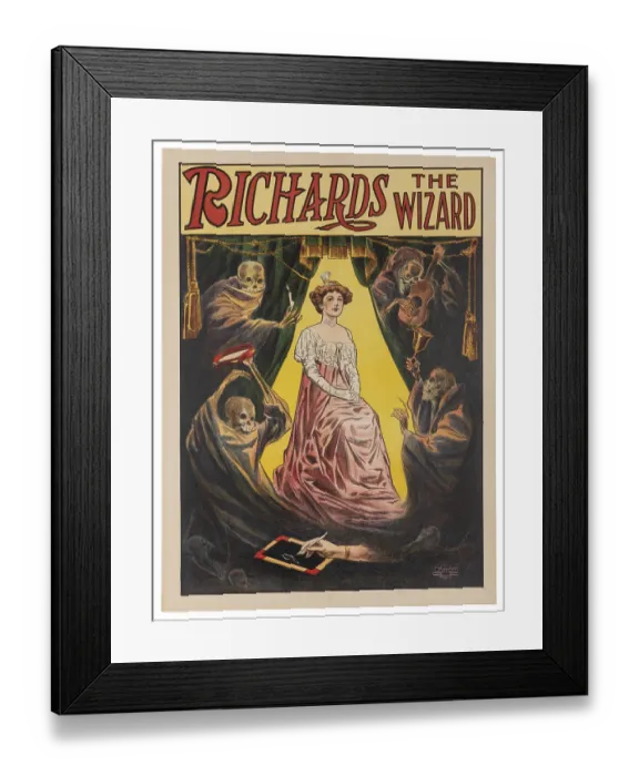 Framed Print : Richards The Wizard Spirit Cabinet Lithograph Framed Print : Richards The Wizard Spirit Cabinet Lithograph