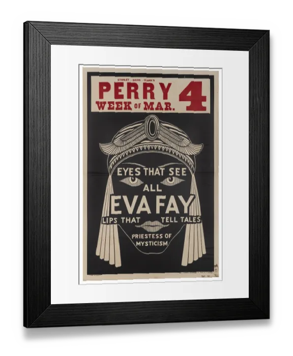 Framed Print : Eva Fay Poster Framed Print : Eva Fay Poster