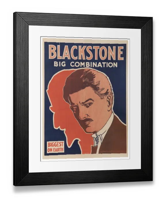 Framed Print : Blackstone Magician Poster Framed Print : Blackstone Magician Poster