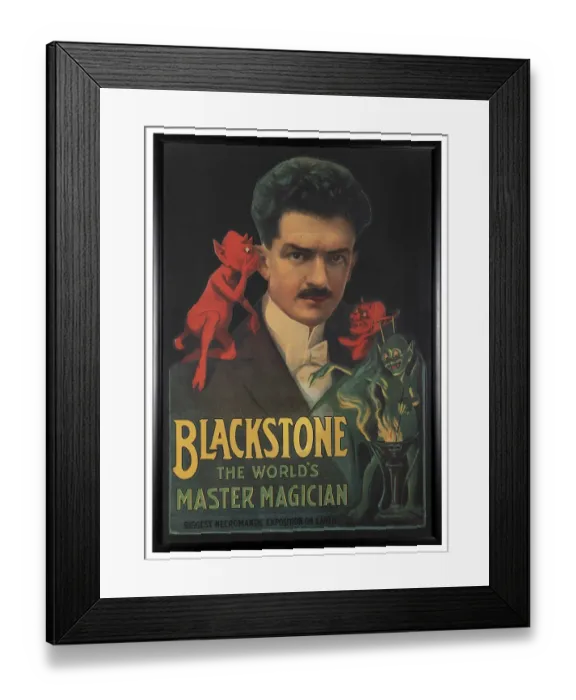Framed Print : Harry Blackstone Poster Framed Print : Harry Blackstone Poster