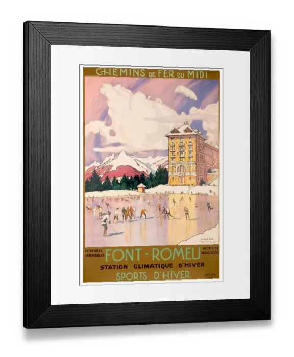 Framed Print : French Pyrenees Winter Sports Framed Print : French Pyrenees Winter Sports