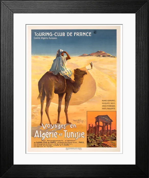 Framed Print : French North Africa Poster Framed Print : French North Africa Poster