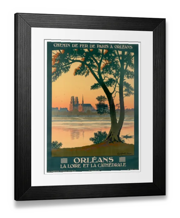 Framed Print : Orleans And Loire River Poster Framed Print : Orleans And Loire River Poster
