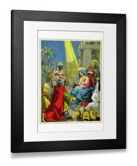 Framed Print : Baby Jesus Receives Gifts Framed Print : Baby Jesus Receives Gifts