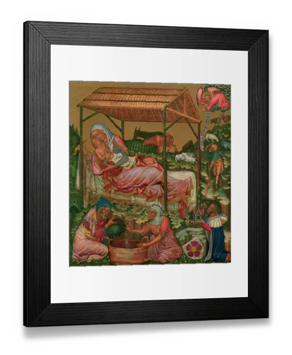 Framed Print : Birth of Christ, c1350 (1955). Artist: Master of the Vyssi Brod Altar