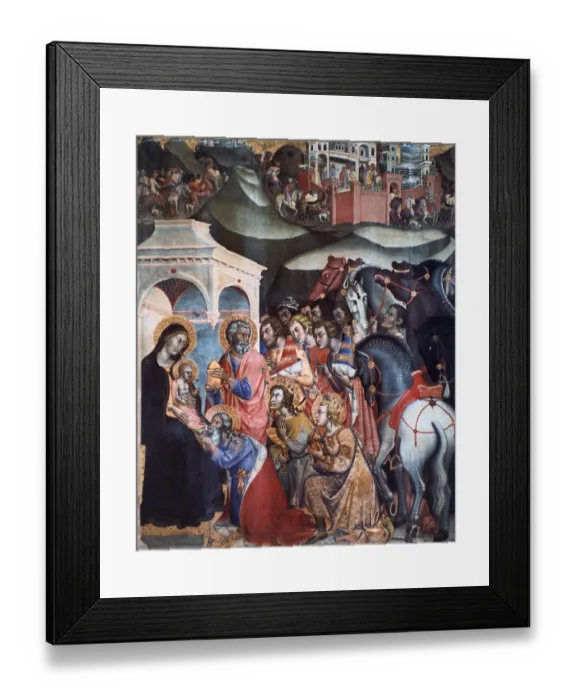 Framed Print : Adoration of the Magi, 1380s. Artist: Bartolo di Fredi Framed Print : Adoration of the Magi, 1380s. Artist: Bartolo di Fredi