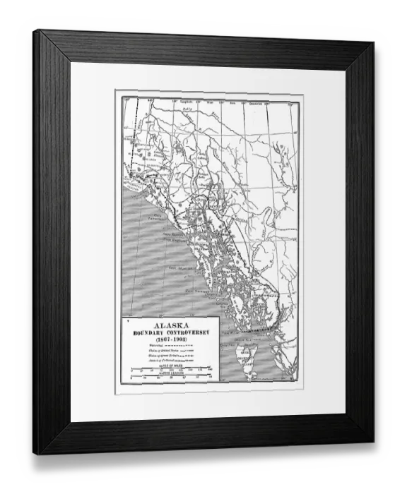 Framed Print : Alaska - Boundary Controversy (1867 - 1903) Framed Print : Alaska - Boundary Controversy (1867 - 1903)