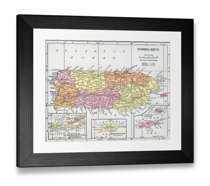 Framed Print : Map Of US Island Territories Framed Print : Map Of US Island Territories