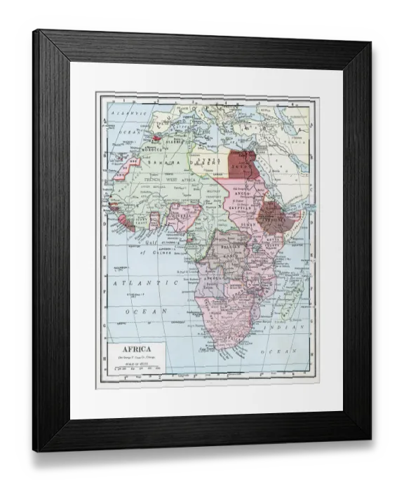 Framed Print : Map Of Africa