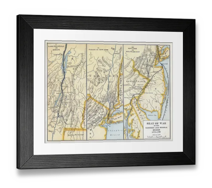 Framed Print : Maps Detailing The Seat Of War Framed Print : Maps Detailing The Seat Of War